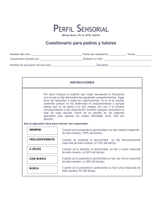 Perfil Sensorial: Cuestionario para Padres y Tutores