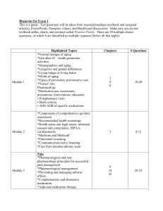 Blueprint for Exam 1: Geriatric Nursing Study Guide