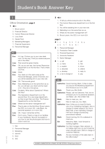 Business Administration & Finance Answer Key
