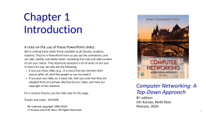 Chapter 1 Introduction - Computer Networking: A Top-Down Approach