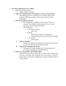 Cognitive Behavior Therapy Case Study: Edmond from Love is Blind