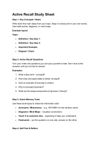 Active Recall Study Sheet: Effective Learning Strategies