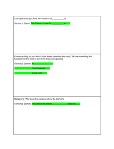 Literary Theme Analysis Worksheet