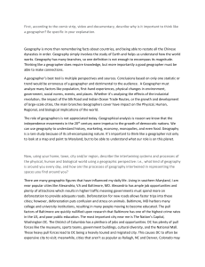 Why Think Like a Geographer? Essay on Geography's Importance