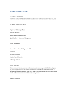 Artificial Intelligence in E-Commerce Syllabus