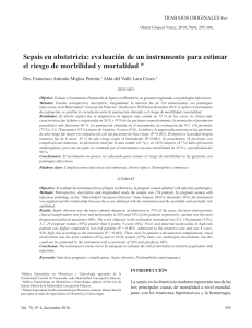 Evaluaci&oacute;n del instrumento Puntuaci&oacute;n de Sepsis en Obstetricia para riesgo de morbilidad y mortalidad