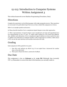15-213: Introduction to Computer Systems Written Assignment 3