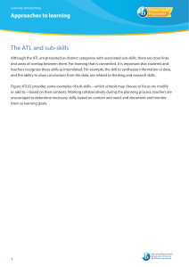 IB Approaches to Learning Guide