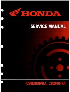 Honda CBR300R/RA & CB300F/FA Service Manual