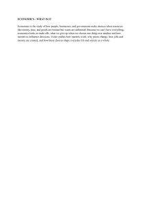 Economics - What Is It: Basic Definition and Concepts