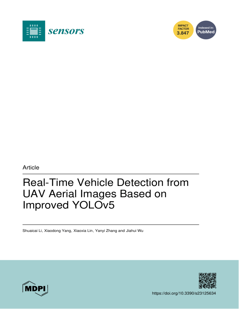 Real-Time Vehicle Detection from UAV Images Using Improved YOLOv5
