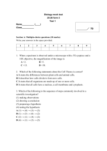 Biology Mock Test Form 3