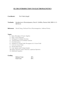 EE 3301 Introduction to Electromagnetics Syllabus
