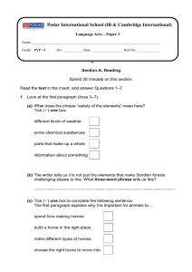 Podar International School PYP-4 Language Arts Paper 1