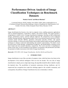 Performance-Driven Analysis of Image Classification Techniques