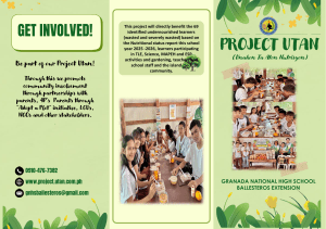 Project Utan: School Nutrition & Feeding Program