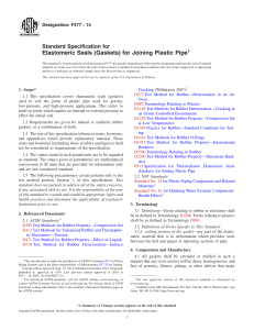 ASTM F477-14: Elastomeric Seals for Plastic Pipe