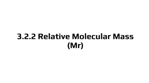 Relative Molecular Mass (Mr) - Chemistry Lesson