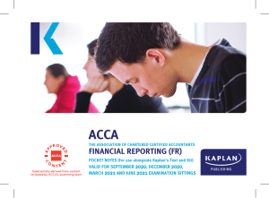 ACCA Financial Reporting (FR) Pocket Notes 2020-2021