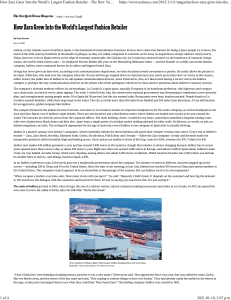 How Zara Became the World&rsquo;s Largest Fashion Retailer