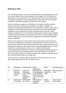 Sikkerhedsprocedure for tankindtr&aelig;delse