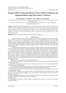 Design of DPLL Using 45 nm CMOS and Microwind 3.1