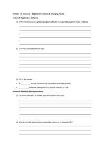 Application Software & Emerging Trends Worksheet