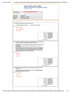 Hindustan Petroleum Chemical Engineer English Test
