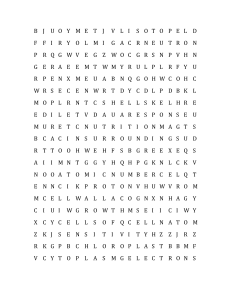 Krzyż&oacute;wka sł&oacute;w Biologia & Chemia