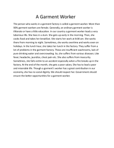 A Garment Worker: Life and Challenges