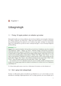 Kapitel 1: Udsagnslogik - Propositional Logic