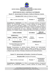 Curr&iacute;culo de Engenharia El&eacute;trica: Controle e Automa&ccedil;&atilde;o