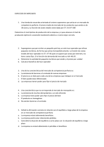 Ejercicios de Mercados: Competencia Perfecta y Monopolio
