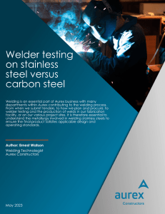 Welder Testing: Stainless vs Carbon Steel
