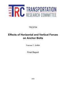 Effects of Horizontal and Vertical Forces on Anchor Bolts
