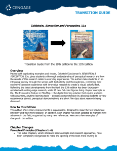 Sensation and Perception 11e Transition Guide