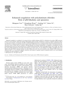 Enhanced Coagulation with PolyAluminum Chlorides: pH/Alkalinity Role