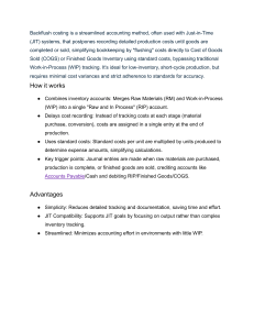 Backflush Costing: Simplified Accounting Method