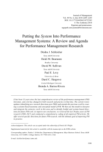 Performance Management Systems Review: A Research Agenda