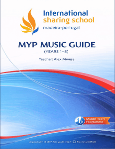 MYP Music Guide (Years 1-5) - ISS Madeira