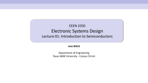 Introduction to Semiconductors - EEEN 3350 Lecture 01