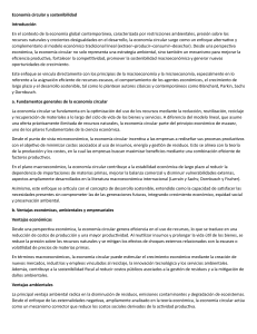 Econom&iacute;a Circular y Sostenibilidad: Un Enfoque Econ&oacute;mico