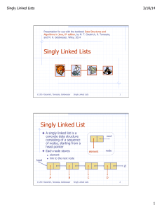 Singly Linked Lists Presentation - Data Structures in Java