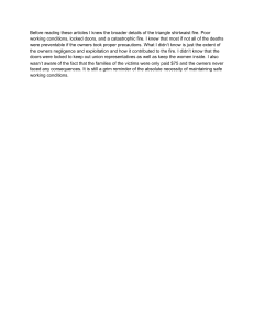 Triangle Shirtwaist Fire: Negligence and Consequences