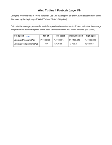 Wind Turbine 1 Post-Lab: Pressure & Temperature Calculations