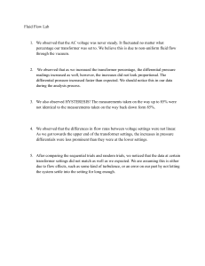 Fluid Flow Lab Observations: Voltage, Pressure, and Hysteresis