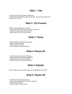 Why Schools Should Offer Mental Health Days