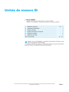 Unit&eacute;s de mesure SI : Guide complet par Nicole LEGENT