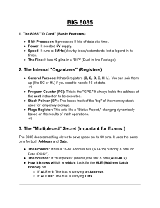 BIG 8085 Microprocessor Study Guide