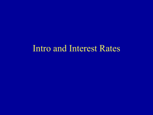 Intro to Interest Rates and Time Value of Money